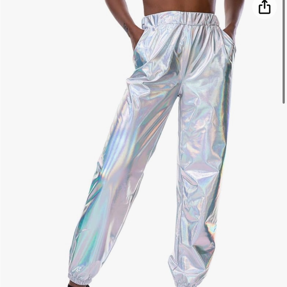 Shiny Metallic Pants - Picture 2 of 2